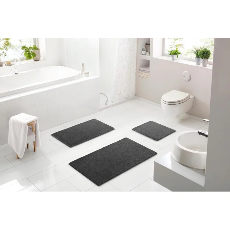 Linea Due Roman Badteppich 60x90 cm anthrazit – Bild 4