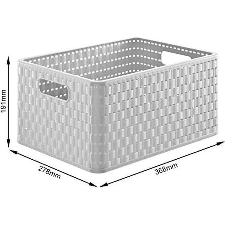 Rotho Korb Country A4, 18 L mistletoe weiß – Bild 4