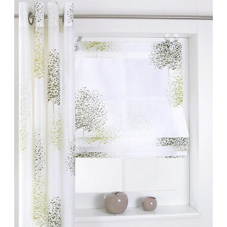 Kutti Vorhang Belinda (1 St), Ösen, halbtransparent, Ausbrenner, Gardine, halbtransparent, Ausbrenner, bedruckt, Viskose-Polyester – Bild 3