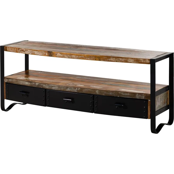 TV-Board Altholz 145x43x60 mehrfarbig lackiert INDUSTRIAL #05