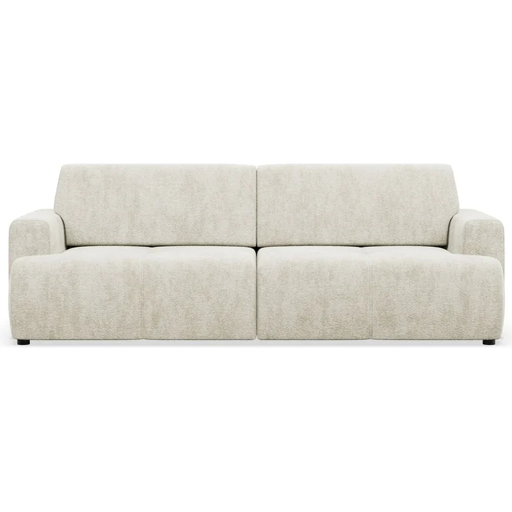Selsey 'Cobbly' Schlafsofa mit Schlaffunktion, mit Bettkasten, 3-Sitzer, Chenille Onyx Creme, 244 cm – Bild 5