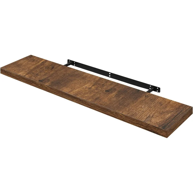 WOLTU Wandregal, Schweberegal Vintage Braun, 100 x 22.9 x 3.8 cm, MDF 1er