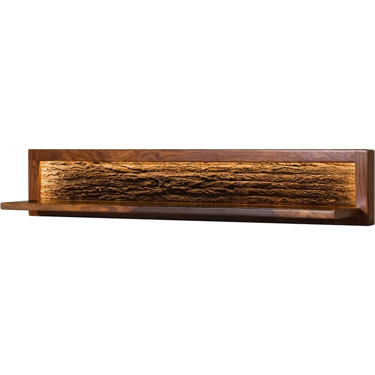 Wandregal Sheesham 145x30x27 walnuss gewachst TORONTO LUX #277 – Bild 1