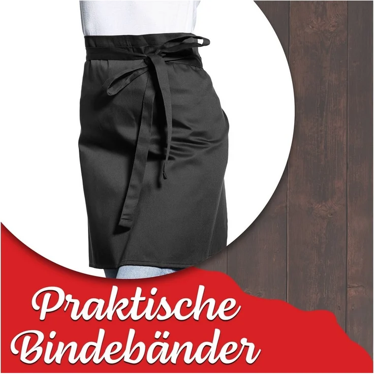 ZOLLNER Kochschürze, 50 x 80 cm, 65% Polyester, 35% Baumwolle – Bild 3