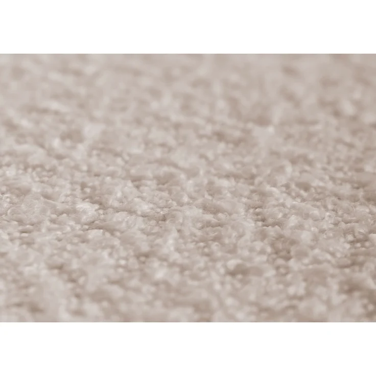 Hocker HWC-C22, Sitzhocker Schminkhocker, höhenverstellbar drehbar Ø 37cm Stoff Bouclé (450g/m²) FSC® ~ beige – Bild 4
