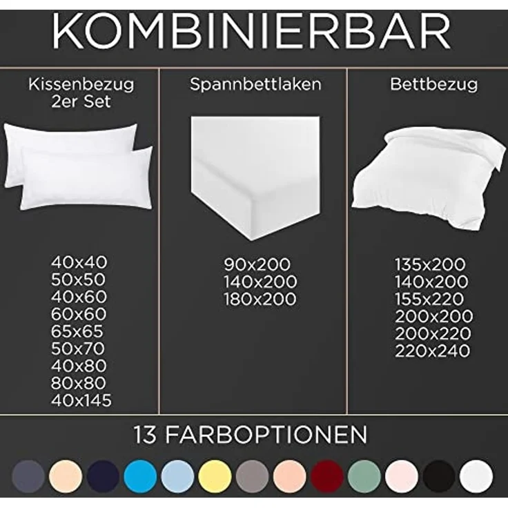 livessa Bettbezug Bettbezug Baumwolle Jersey Bettwäsche Allergiker Reißverschluss, (1 St), 100% Baumwolle Single-Jersey 140 g/m² weich & atmungsaktiv – Bild 3