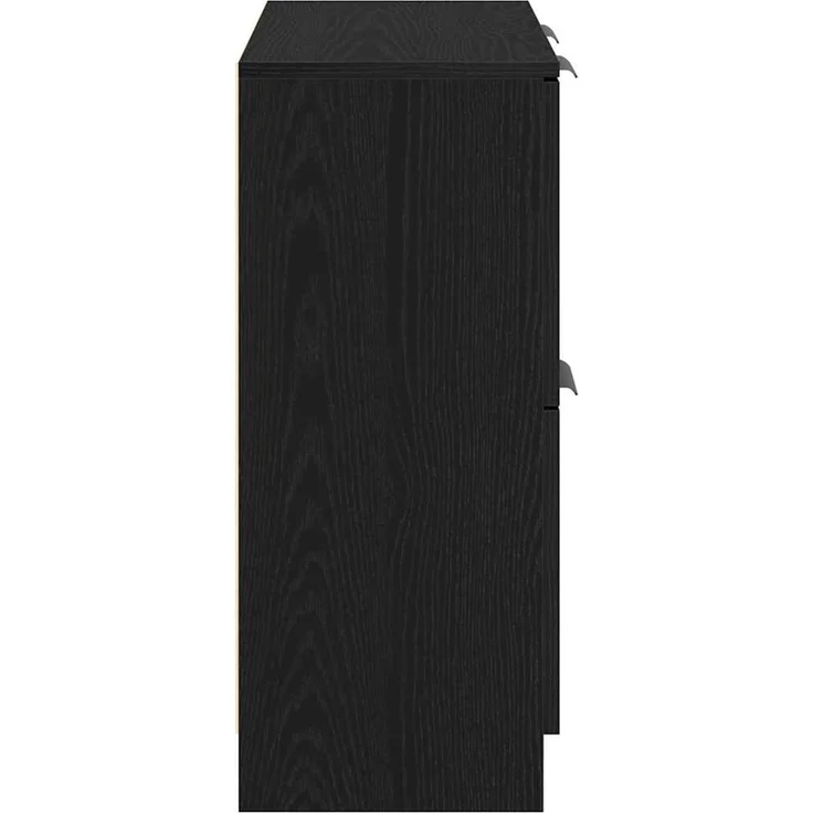 vidaXL Sideboard Schwarz Eichen-Optik 60 x 30 x 70 cm Holzwerkstoff 862739 – Bild 6