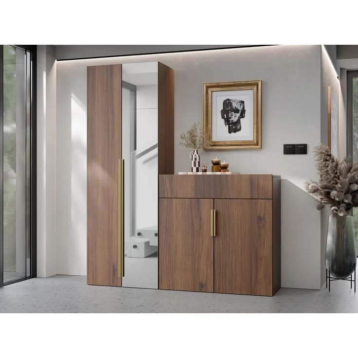 Garderoben-Set Kerkin II (Farbe: Nuss Warmia) – Bild 1