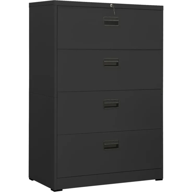 vidaXL Aktenschrank Anthrazit 90x46x134 cm Stahl 336297