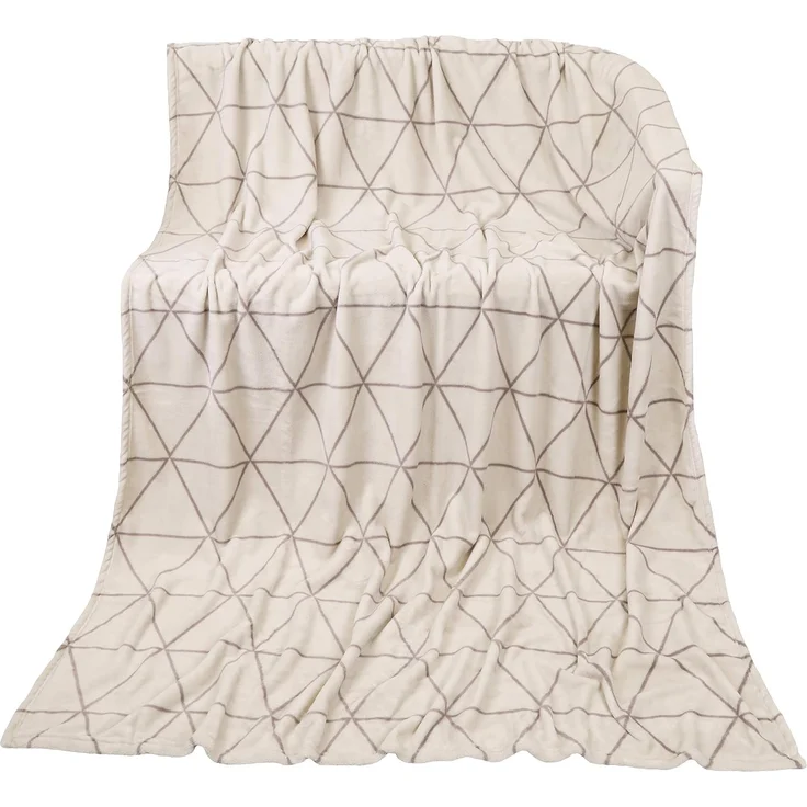 Wohndecke Kuscheldecke Tagesdecke XXL Picknickdecke Größe 150x200 cm Farbe Beige, Betz, Farbe DREI-ECK – Bild 5