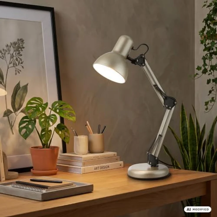 Briloner Leuchten LED Tischleuchte PIXA, ohne Leuchtmittel, 22,4x54,6 cm, Büro, Kinderzimmer – Bild 5