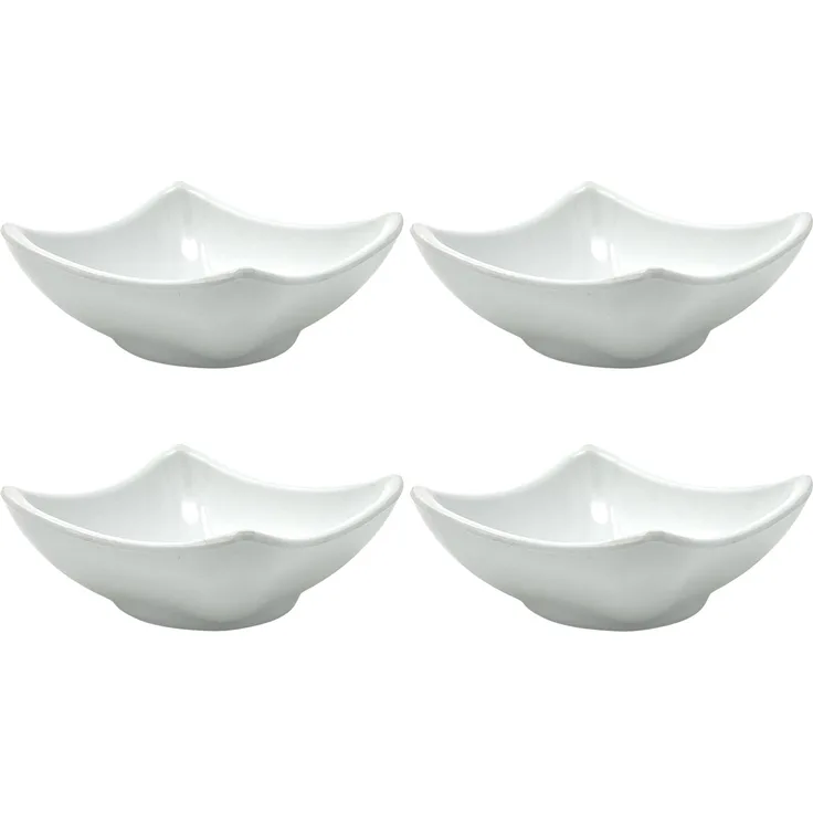 4x Dipschalen Melamin Set Weiß 754 Snackschale Servierschale Klein Mini Saucenschälchen Soja