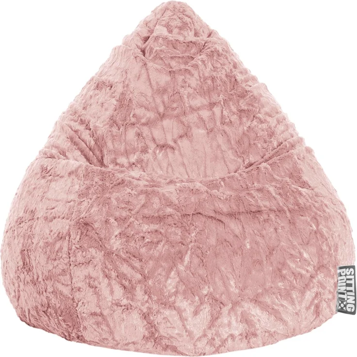 Sitting Point Sitzsack Fluffy L ca. 120 Liter Altrose – Bild 1