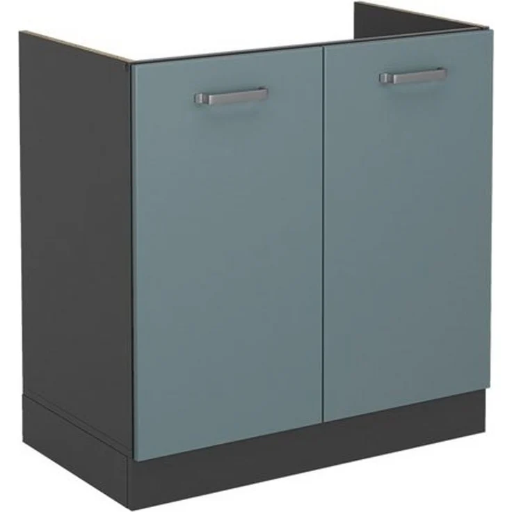 Spülenunterschrank R-Line Blau-Grau 80 cm ohne Arbeitsplatte Vicco – Bild 4