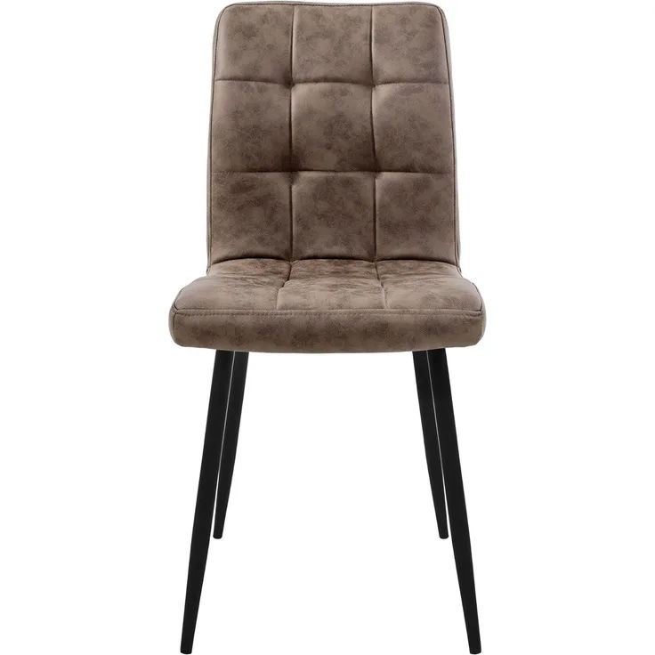 ML-DESIGN Stuhl Esszimmerstuhl mit Rückenlehne Polsterstuhl mit Metallbeine (4 St), Ergonomischer Stuhl Braun Kunstleder Wohnzimmerstuhl Küchenstuhl