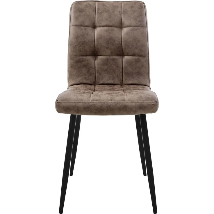 ML-DESIGN Stuhl Esszimmerstuhl mit Rückenlehne Polsterstuhl mit Metallbeine (4 St), Ergonomischer Stuhl Braun Kunstleder Wohnzimmerstuhl Küchenstuhl – Bild 1