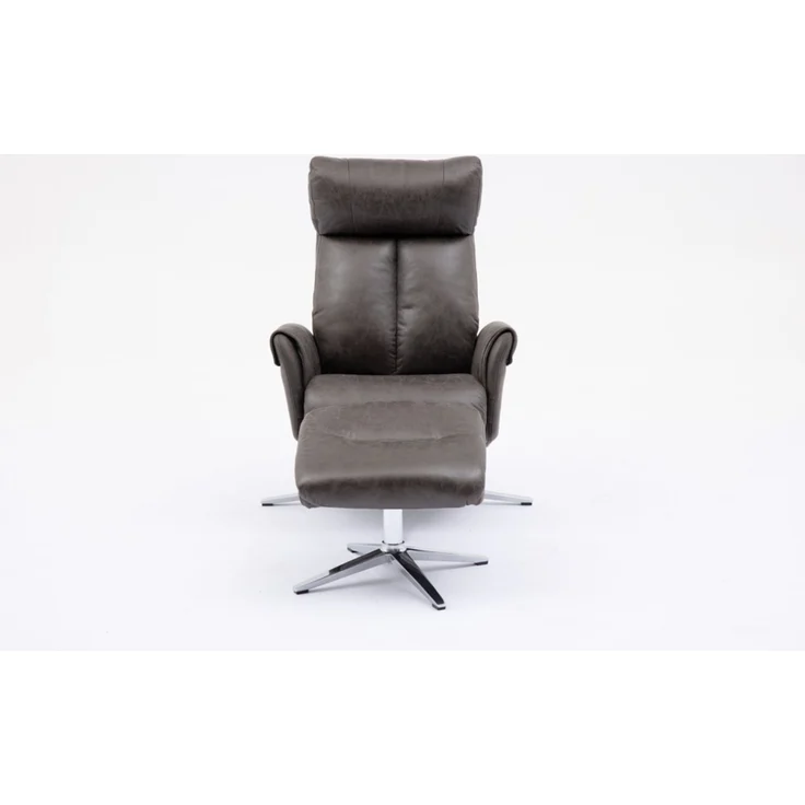 Elektrisch verstellbarer Relaxsessel mit Hocker, ca. 106,5 x 71,5 x 88 cm - Grau – Bild 4