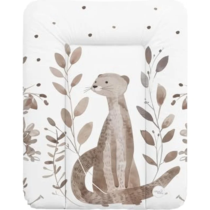 Ceba Baby® weiche Wickelauflage 50x70 cm - Baby Wickelunterlage - Wickeltischauflage für Junge und Mädchen - Wasserdicht, abwaschbar - OEKO-TEX® Standard 100 - Made in EU - Schlauer Otter – Bild 2
