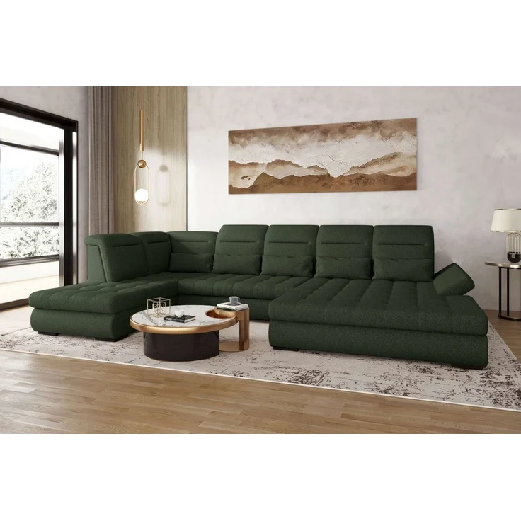 99rooms Toscana Wohnlandschaft Velours VOGUE Wintermoos Rechts – Bild 5