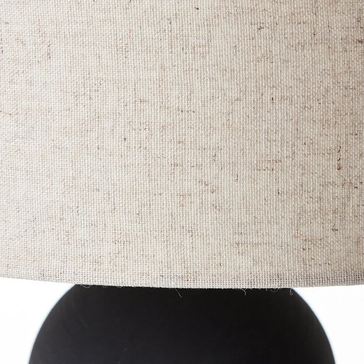 LeGer Home by Lena Gercke Tischleuchte Malu, ohne Leuchtmittel, max. 40W, Leinenschirm, Keramik, Höhe: 37,5 cm, Ø 22 cm – Bild 3