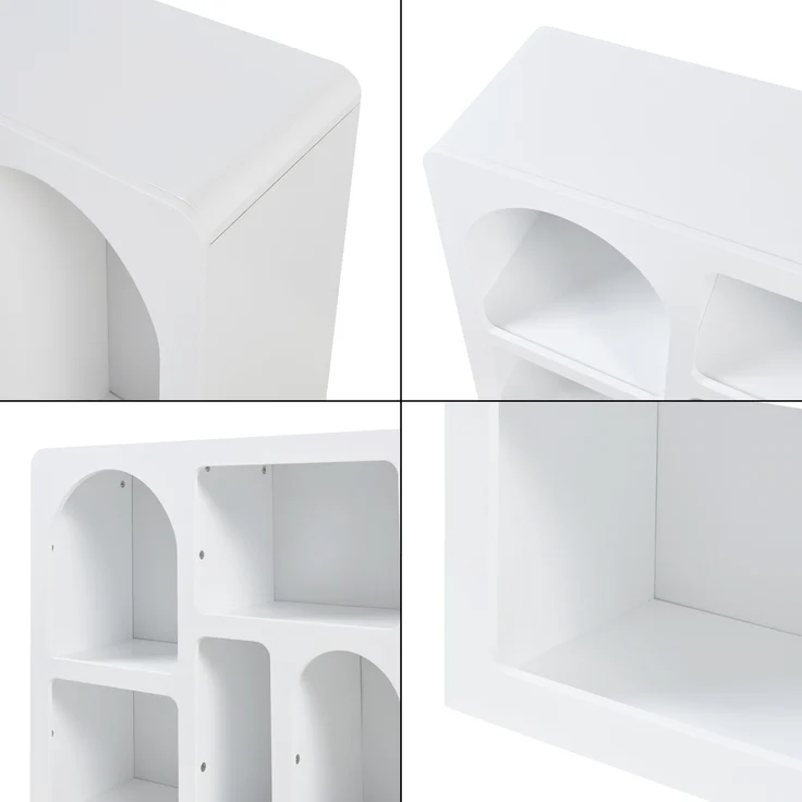 Sideboard Vågå mit offenen Fächern 110x30x70 cm Weiß [en. casa] – Bild 6