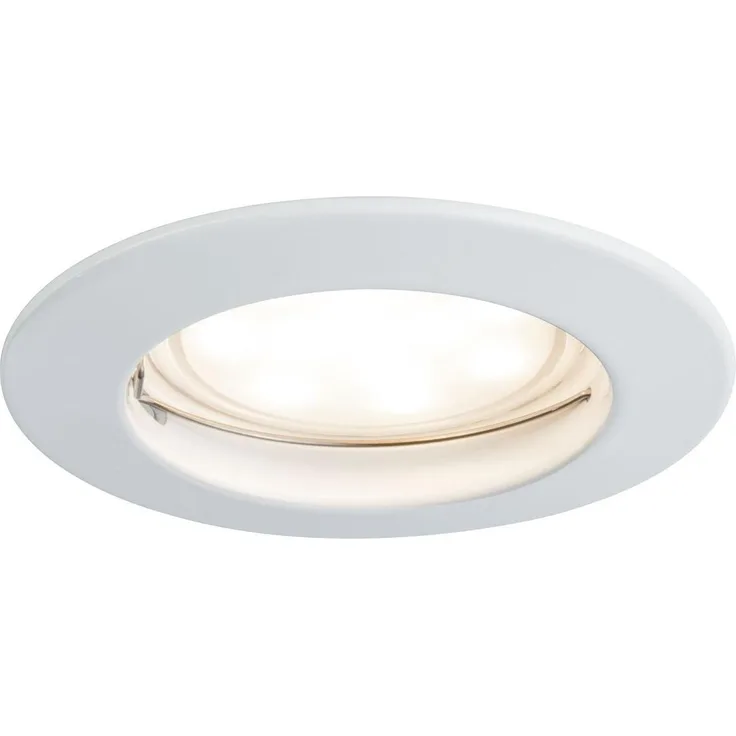 Paulmann Einbauleuchten Set Coin satiniert rund starr LED 1x6,8W 2700K 230V 51mm Weiß m/Alu Zink13314