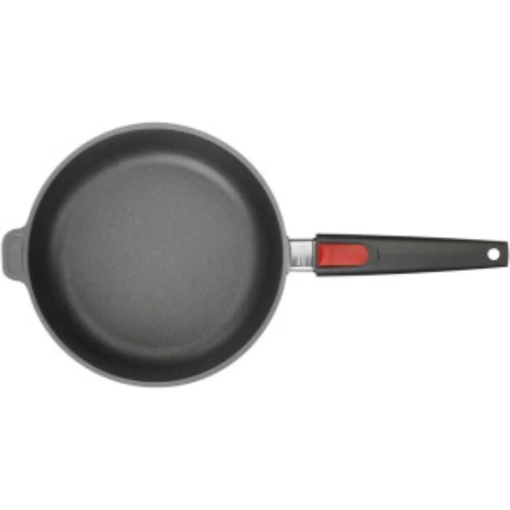 WOLL Hochrandpfanne Nowo Titanium Induction Ø 26 cm/ H: 7 cm/ 3 L Titan-Diamantversiegelung Guss‑Aluminium Induktionsboden Abnehmbarer Griff alle Herdarten ofenfest bis 250 °C & spülmaschinenfest – Bild 2