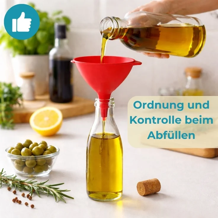 Trichter für die Küche Trichter klein Einfülltrichter 4er Set Trichterset Kunststoff Abfülltrichter Fülltrichter Küchentrichter Einfüllhilfe – Bild 4
