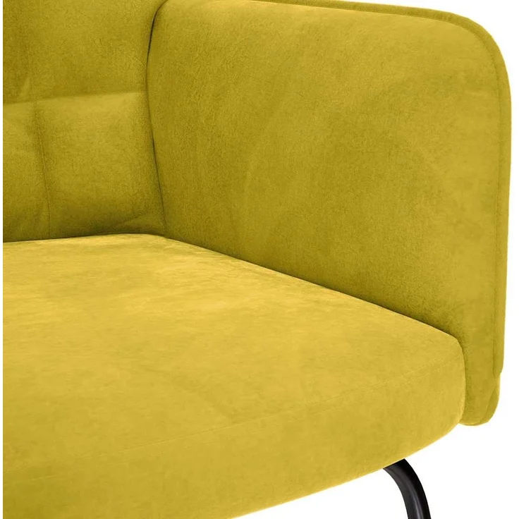 vidaXL Schaukelstuhl Gelb Samt 4016839 – Bild 5