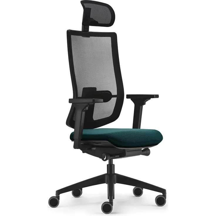 Sedus, se:do PRO Light 2, ergonomischer Bürostuhl, Netzmembran, Petrol, Lordosenstütze, Nackenstütze, höhenverstellbar – Bild 1
