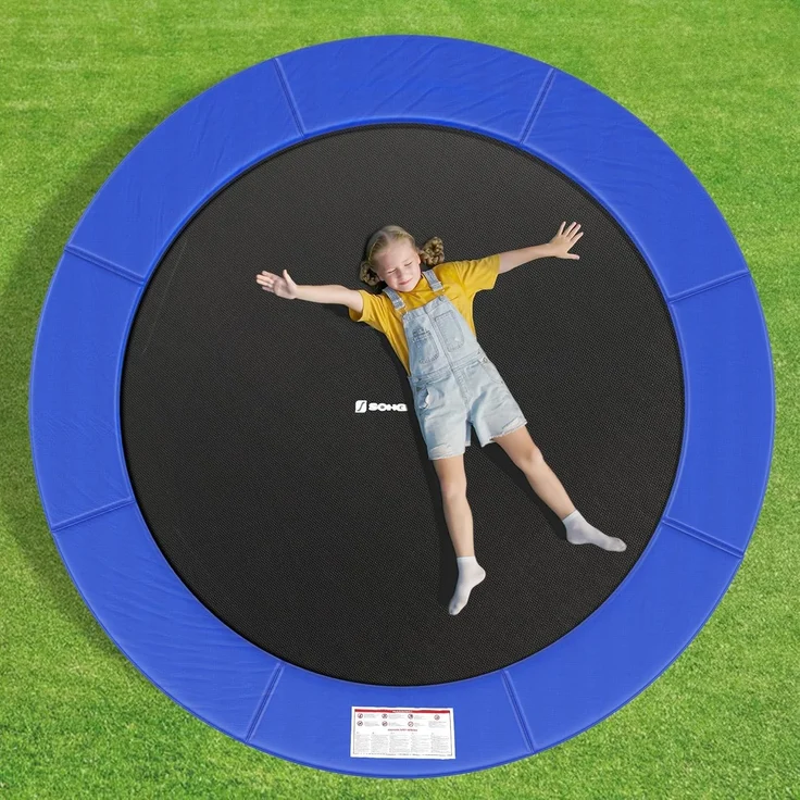 SONGMICS Trampolin Randabdeckung, 100% UV-beständig, Reißfest, PVC, Blau, 244,0 cm – Bild 3