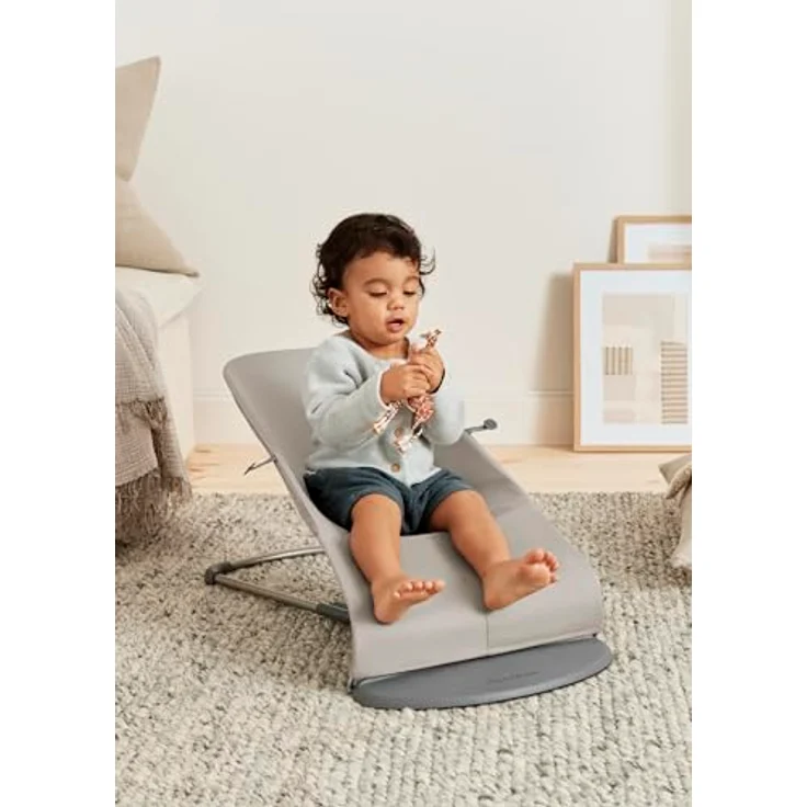 BabyBjörn Bliss Babywippe – 3D-Jersey – Sandgrau B – Bild 4