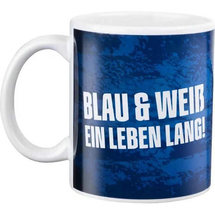 FC Schalke 04 Tasse Blau & Weiß ein Leben lang Keramik – Bild 2
