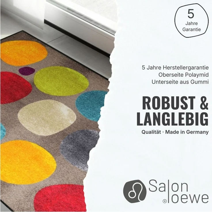 Salonloewe Läufer Fußabtreter klein 30x75 Sneakers grau, Läufer Mini, Höhe: 300 mm – Bild 3