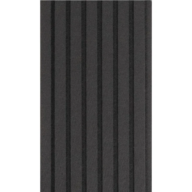 ondeco Akustikpaneel 20x240cm Wandpaneele Filz, B1 Brandschutz, schallabsorbierend, 3D Design Schwarz 20 x 240cm