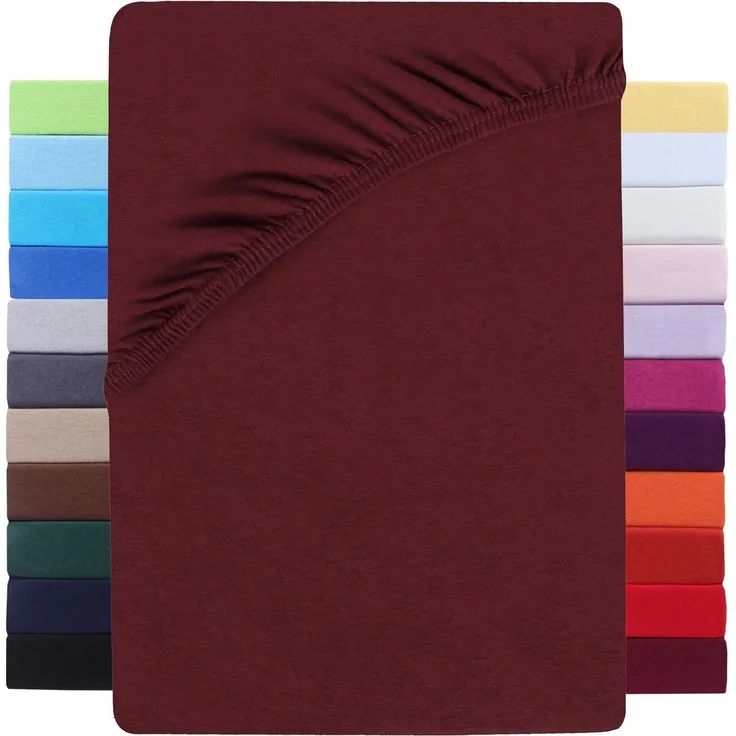 NatureMark Spannbettlaken WASSERBETT Jersey Spannbettlaken, Baumwollmischung, Gummizug: rundum, Baumwolle mit Elasthan, sehr robust, 180x200 – 200x220 cm +40 cm Steg