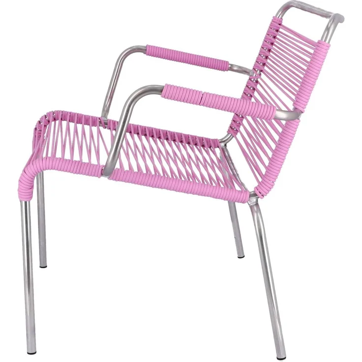 Outdoor Sessel Fiam Mya Lounge Spaghettil aus Aluminium pink – Bild 4