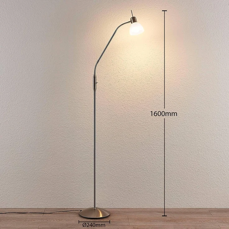 Lindby Stehlampe Gwendolin, Metall, Alu IP20, 1 x 8 W LED – Bild 4