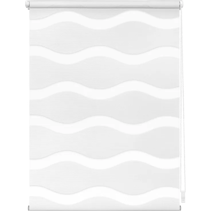 Lichtblick Sonnenschutzsysteme GmbH Doppelrollo Stockholm 45 cm x 150 cm (BxL) Weiß Duo Rollo in extravagantem Stil; Klemm- und schraubbar; Lichtdurchlässig und blickdicht