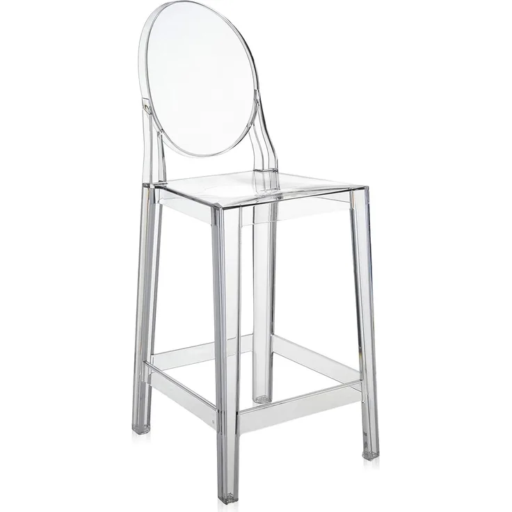 Kartell One More Hocker, 2er-Satz, Glasklar, H. 65 cm