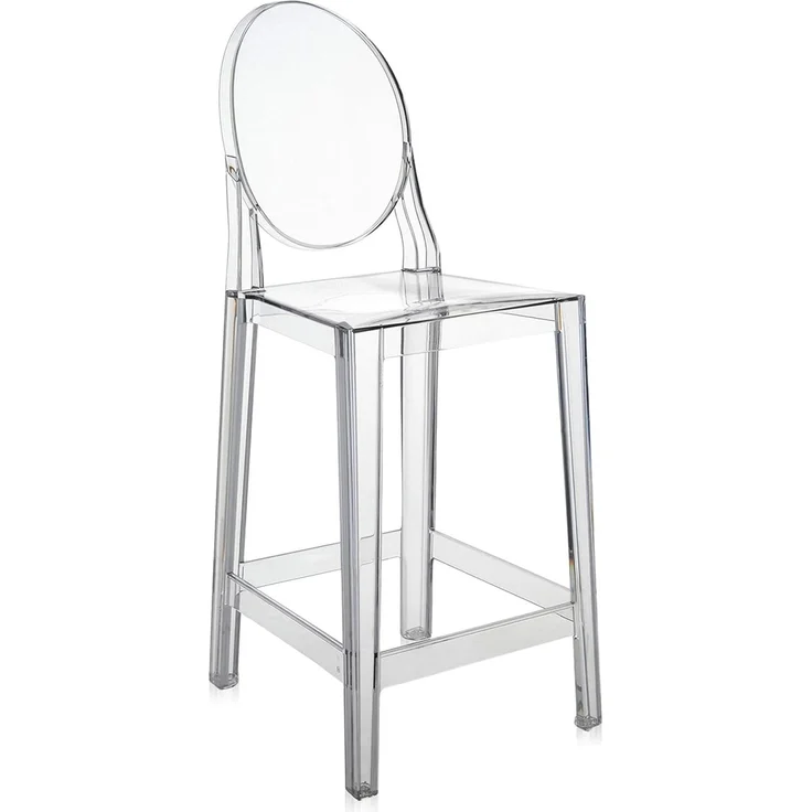 Kartell One More Hocker, 2er-Satz, Glasklar, H. 65 cm – Bild 1