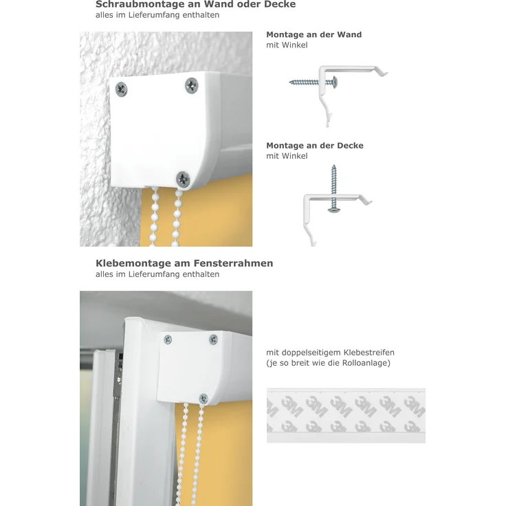 Lysel Outlet - Kassettenrollo abdunkelnd Aprikose, (B x H) 50cm x 175cm in orange/aprikose – Bild 3