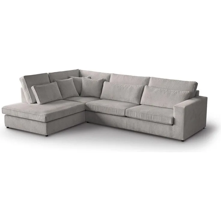 Beautysofa Ecksofa mit dekorativen Kissen PARMA, im modernes Design, klassische Polsterecke inklusive Wellenfedern