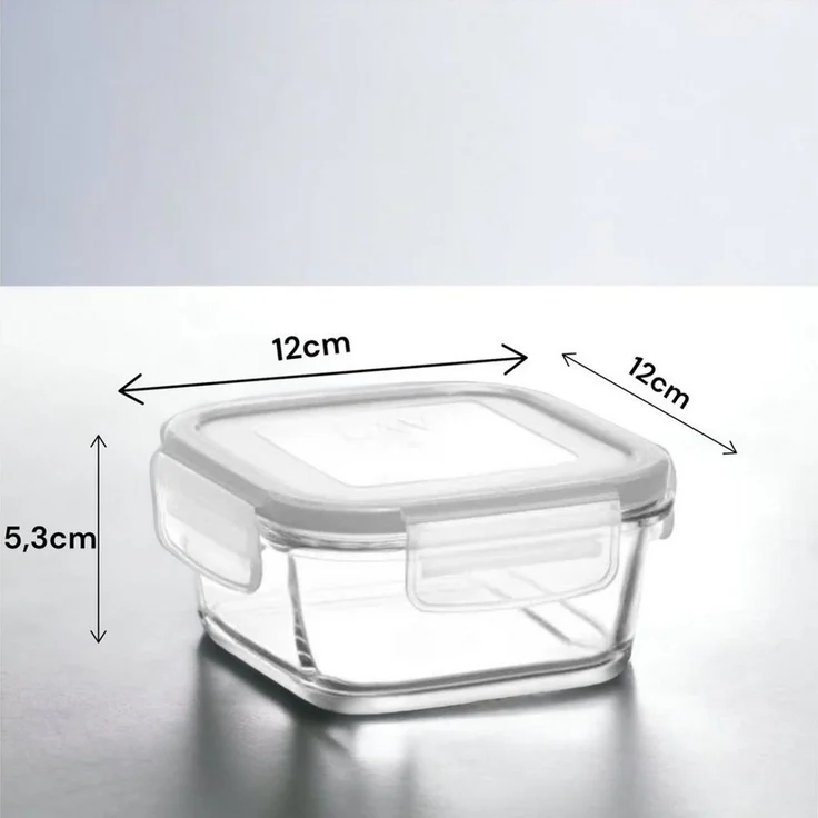 LAV Frischhaltedose LAV Fresco Glasbehälter mit Deckel – 375 ml (12 3/4 oz), 1er Set, Glas – Bild 3