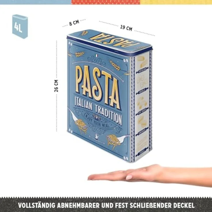 Nostalgic-Art Vorratsdose Blechdose Vorratsdose Kaffeedose - Pasta – Bild 2