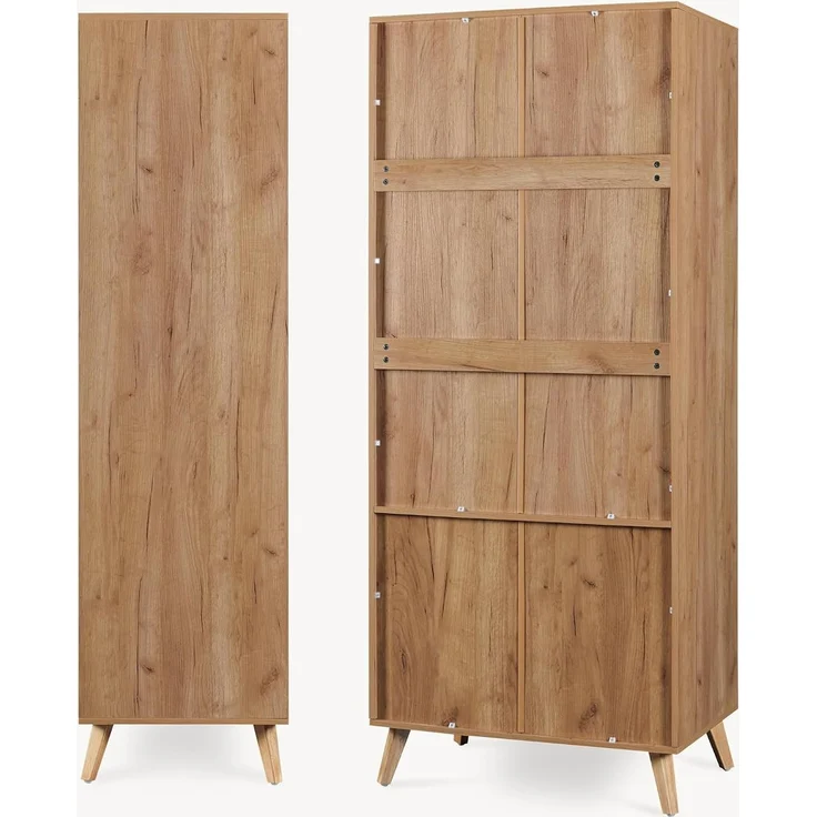 Kleiderschrank Norg 191x80x52 cm 2 Türen 1 Fach Eicheoptik [en. casa] – Bild 8