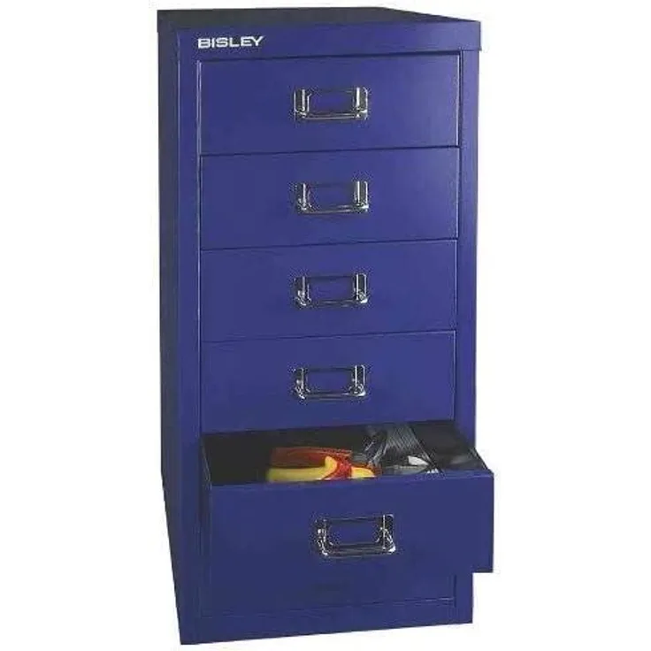 BISLEY MultiDrawer, 29er Serie, DIN A4, 6 Schubladen, Metall, 355 Silber, 38x27. 9x59 cm