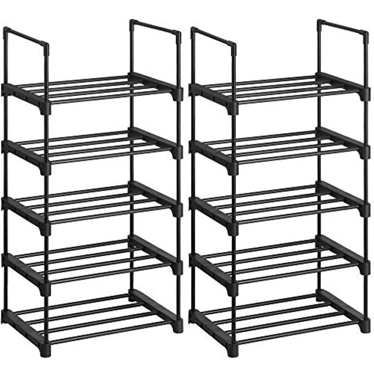 Schuhregal 45 x 30 x 89,5 cm Schwarz