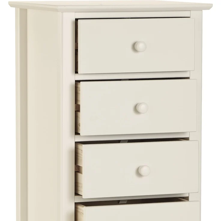 Die schmale Kommode Cameo von Julian Bowen mit 7 Schubladen in Steinweiß ist eine elegante und praktische Aufbewahrungslösung – Bild 6