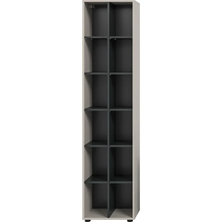 Stauraumregal B/H/T: 192x45x35 cm in Kaschmir Nachbildung und schwarz – Bild 2